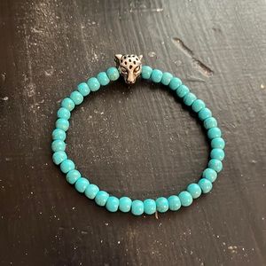 Teal beaded bracelet